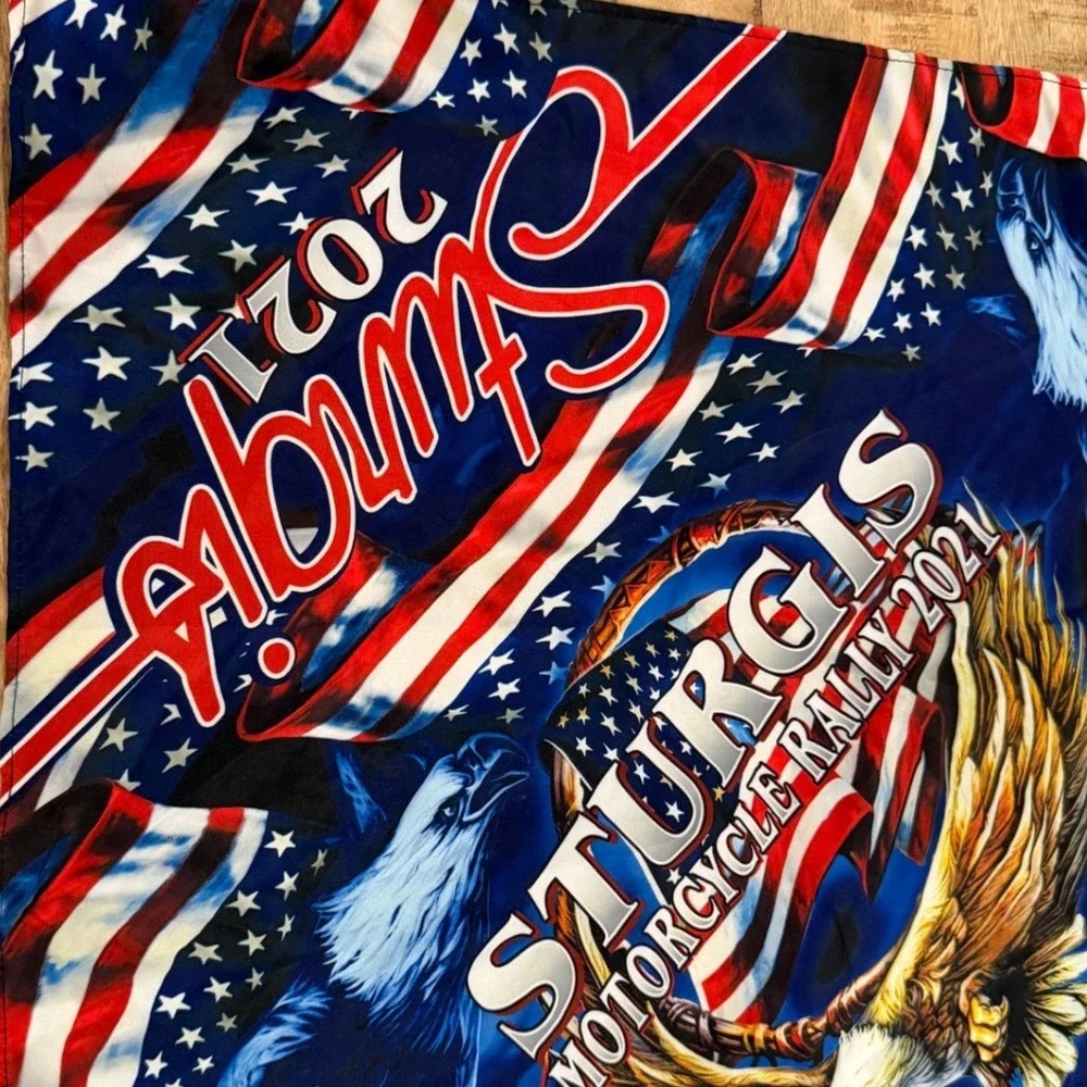 Sturgis Motorcycle Rally 2021 Bandana American Flag Eagle Biker